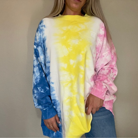 NWT Wrangler crewneck color block tie-dye sweatshirt - Picture 3 of 6